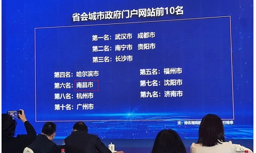 頂尖推動(dòng)客戶成就新高峰 — 南昌市人民政府網(wǎng)位列全國(guó)省會(huì)城市第六名